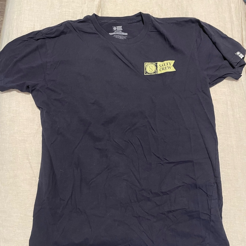 Salty Crew Men's Dark Blue Tee with Logo